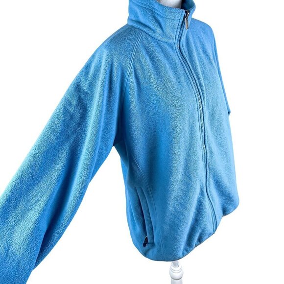 The North Face Fleece Jacket Womens Size L Ridge Fleece Full Zip Sky Blue Jacket - Picture 4 of 13